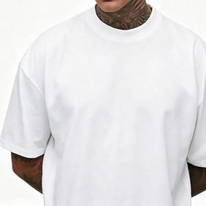 เสื้อยืดโอเวอร์ไซส์แขนสั้นแฟชั่นผู้ชายสำหรับฤดูร้อน เสื้อผ้าลำลองผู้ชายรุ่นใหม่ล่าสุด รับสกรีนแบรนด์และโลโก้ เสื้อยืดผู้ชาย - Product Image 2