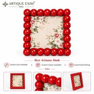 Espejo Rectangular con Marco de Cuentas, Espejo Decorativo de Pared para Baño, Entrada o Dormitorio - Product Image 6
