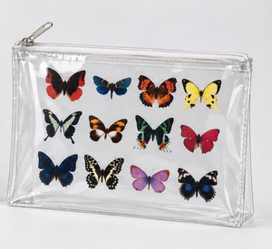 Clear Transparent Plastic Cosmetic <b>Bag</b> <b>With</b> Your Custom Print Zipper Pouch Small <b>Makeup</b> Organizer Water Resistant Travel Case - Product Image 1