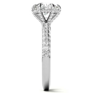 Anillo de Compromiso Solitario de Lujo Certificado de Moissanita en Plata de Ley 925 con Baño de Oro de 14k, Regalo de Boda o Promesa para Ella - Product Image 2