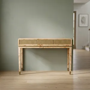 The elegant Aurelia Console <b>Table</b>, measuring 1100 x 360 x 800 mm, is perfect for a stylish hallway or living room. - Product Image 2