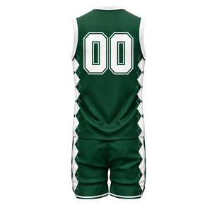 Ensemble Maillot et Short de Volleyball Vert, Noir et Blanc, Sans Manches, Sublimé – Tenue de Sport Athlétique pour Compétition d'Équipe - Product Image 3