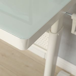 48X24 pollici in vetro temperato scrivania in piedi con cassetto in metallo regolabile in altezza postazione di lavoro ergonomica a casa ufficio Stand Sit Desk - Product Image 5