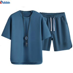 Collection d'été : Ensemble de jogging court personnalisé avec logo pour hommes grandes tailles – Confortable et respirant, ensemble de shorts unisexe en coton - Product Image 5