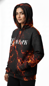 Sweat à capuche unisexe surdimensionné brodé tendance pour l'hiver avec design de sublimation premium pour la mode urbaine et le quotidien - Product Image 2
