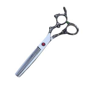 Ciseaux professionnels pour la parrure des cheveux, en acier inoxydable, à pointe arrondie, pour droitiers, manche long, usage en salon - Product Image 2