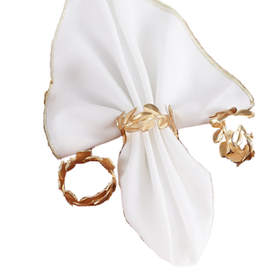 Anneau de serviette décoratif en métal, écologique, classique, pour l'agencement de table de fête, l'accueil à domicile et les repas de célébration spéciaux - Product Image 5