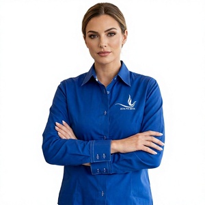 GREEK TREASURES ODM Camisa Casual de Botones para Mujer, Manga Raglán, 100% Algodón, Ecológica, Transpirable, Anti-Pilling, para Todas las Estaciones - Product Image 1
