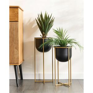 Soporte de Metal Alto para Plantas de Interior, de Lujo y Personalizado, con Juego de Macetas Blancas, Macetero de Piso de Varios Tamaños para Decoración de Sala de Estar u Hotel - Product Image 5
