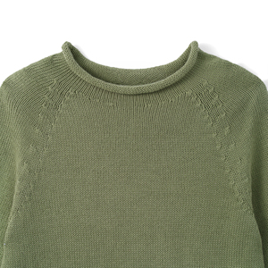 Suéter de Punto Unisex para Bebé, Cuello Alto, Manga Larga, Color Sólido, 100% Algodón, Casual, Invierno, Ecológico, CRAZIGOODS - Product Image 3