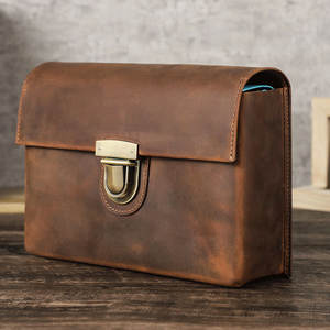 Sac de ceinture vintage en cuir véritable pour homme, étanche, avec passant de ceinture, étui pour téléphone portable – Vente en gros - Product Image 1