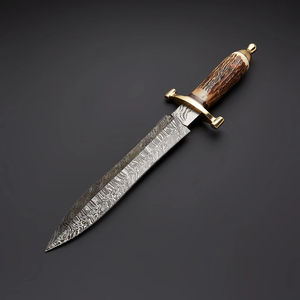 Cuchillos Bowie de Acero Inoxidable, Cuchillo de Hoja Fija para Caza al Aire Libre, Cuchillos Bowie Hechos a Mano, Herramienta de Supervivencia para Campamento, Hoja Fija para Actividades al Aire Libre - Product Image 4