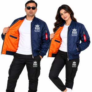 RBI MA1 Bomberjacken MA1 Fliegerjacken Nylon-Pilotenjacken, Kunstfell-Futter, Unisex Langarm für Fluggesellschaften - Product Image 4