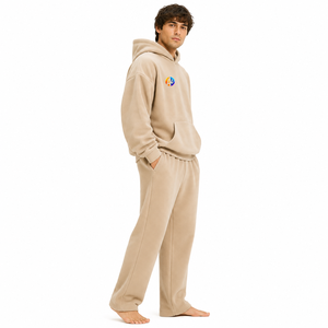 Combinaison en polaire surdimensionnée pour homme, offre un tissu en polaire doux, une coupe ample et décontractée, un toucher doux et une chaleur confortable pour les tenues décontractées et les activités de plein air. - Product Image 2
