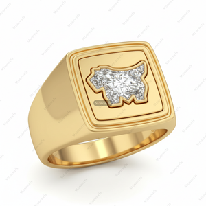 Bague en pierre précieuse en forme de chien Norwich Terrier, bague solitaire en cristal taillé sur mesure haut de gamme - Product Image 4