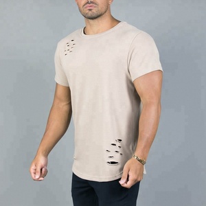 เสื้อยืดผู้ชายสไตล์ดิสเทรส ดีไซน์ใหม่ ขายดีที่สุด คุณภาพเยี่ยม ใส่สบาย ทนทาน ขายส่ง - Product Image 5