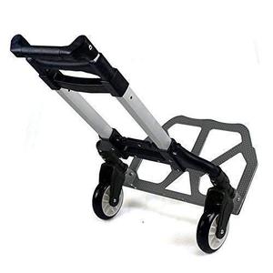 <b>Foldable</b> Aluminium Luggage Cart 80 Kg Capacity | Heavy Duty Hand Puller <b>Trolley</b> with Wheels for Travel & Home Use - Product Image 5