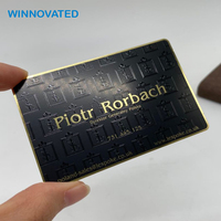 Carte vierge en acier inoxydable noir électroplaqué de 0,8 mm pour gravure d'invitations professionnelles ou de cartes de membre