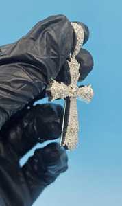 Pendentif Croix en Moissanite, Bijou Chrétien Religieux, Pendentif Hip Hop Iced Out en Argent 925, Cadeaux Baptismistes - Product Image 4