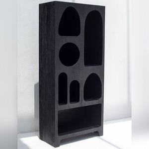 Étagère peinte en noir Vandana Altis Nimbus, design de meuble de rangement en bois minimaliste moderne - Product Image 6