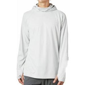 Rashguard à manches longues personnalisé, couleur unie, avec capuche, protection UV UPF50+, pour le surf, la natation et l'entraînement - Product Image 5