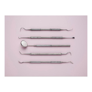 Kit de Inspección Dental Manual de 3 Piezas con Empuñadura Acolchada Plateada, Certificado CE por Metal Med Corporation, Reutilizable para Profesionales Dentales - Product Image 3
