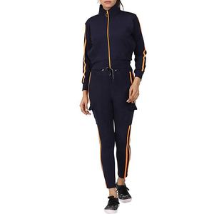 Custom Waffle Knit Sets <b>Women</b> <b>Thermal</b> Zipper Tracksuit Jacket And Flared Pants Tracksuit <b>Womens</b> 2 Piece Sets - Product Image 1