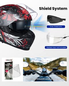<span class=keywords><strong>Casco</strong></span> Integral ILM para Motocicleta con Doble Visera y Diseño Gráfico, Nuevo Modelo-129M Homologado por DOT para Hombre y Mujer - Product Image 5