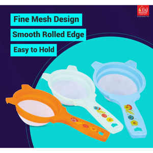 Passoire à thé et café en plastique à double maille, motif floral, outil de filtration de cuisine durable pour un tamisage fin et un usage quotidien - Product Image 2