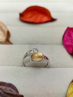 Bague en titane avec quartz forestier, bijou élégant en pierre précieuse et cristal, cadeau pour femmes et jeunes filles, bague de mode unique et tendance pour mariée