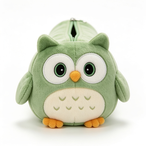 Green Plush Dog <b>Backpack</b> With Brown Ears And Yellow Stripes For Kids 2 To 4 Years Unisex - Product Image 5
