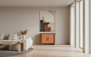 Buffet moderne à 2 portes pour salon, meuble de rangement minimaliste moderne à 2 portes, armoire à 2 portes - Product Image 5