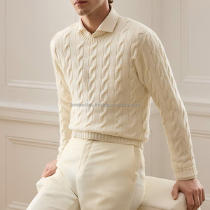 New <b>Men</b> Lazy Loose Fit Long Sleeve Solid Pullovers Winter <b>Turtleneck</b> Cable Knit Anti-Wrinkle Wool/Acrylic <b>Sweater</b> - Product Image 4