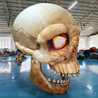 Modelo de decoración inflable para fiesta de eventos, calavera de Halloween personalizada, inflable, adecuado para festivales