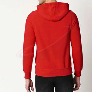 Ropa Urbana con Características Ecológicas, Sudadera con Capucha de Felpa de Algodón Premium para Hombre, Color Rojo, Ropa Casual, Sudadera de Manga Larga - Product Image 4