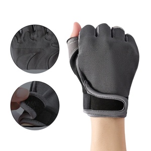 RAZERS IMPEX Unisex Half Finger Polyester Gym <b>Gloves</b> Mesh Breathable Non Slip Adjustable Wrist Strap for Fitness <b>Training</b> - Product Image 2