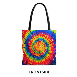 High Quality Hot Selling Custom Logo Wholesale 100% Tie Dye Cotton Canvas Tote <b>Bags</b> with Color Handles for Daily Use - Product Image 4