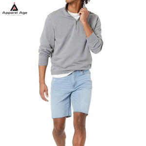 Sweat-shirts à demi-zip confortables et respirants, basiques légers, matériau durable, service OEM, sweat-shirts à demi-zip - Product Image 5