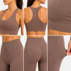 Women V Waist Yoga Set High Waist Leggings Sports Bra Fitness Gym Workout Activewear Set - Product Image 5