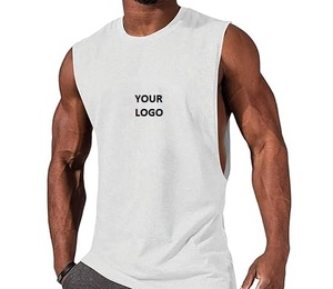 Camiseta sin Mangas con Capucha para Hombre, con Logotipo Personalizado, 100% Algodón, Ecológica, de Secado Rápido, Ligera, Transpirable, Chaleco Deportivo de Verano - Product Image 5