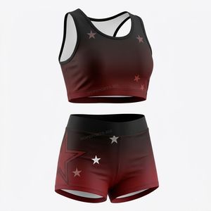 Ensemble soutien-gorge et short de cheerleading 2026 – Tenue d'entraînement de cheerleading très populaire pour filles – Vêtements d'entraînement de gymnastique et de danse - Product Image 1