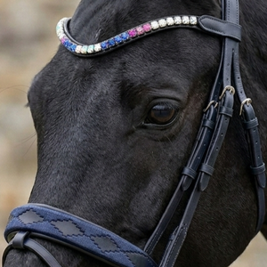 Magnífica Diadema Anatómica en Forma de U de 1 Hilera con Efecto Ombré Rosa Lavanda, con Brillos, para Caballo, Accesorios para Brida de Doma, OEM - Product Image 5