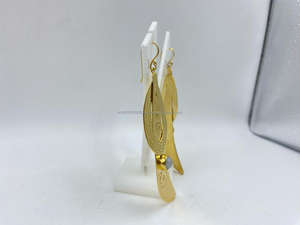 Modern Glamorous 925 Sterling <b>Silver</b> Geometric <b>Earrings</b> Gold-Plated with <b>Pearl</b> Classic Style for Wedding Party Gift for Women - Product Image 2