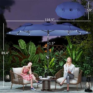 Ombrellone Solare Blu Navy per Terrazza e Cortile, Perfetto Ombrellone da Esterno - Product Image 6