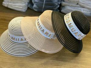 Bolso de Playa de Paja Hecho a Mano con Diseño Nuevo de Verano para Mujer, con Doble Asa, Decoración de Bordado de Caña de Bambú, Patrón de Cubo, Dragonex HB3 - Product Image 2