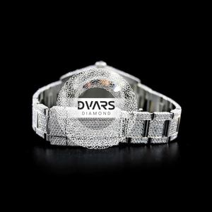 นาฬิกาข้อมือควอตซ์อัลลอยด์แบบพิเศษ สี D เพชรโมอิสซาไนต์ VVS1 คริสตัลแซฟไฟร์ สายขนาด 20 มม. ของขวัญสุดหรูระดับพรีเมียม - Product Image 3