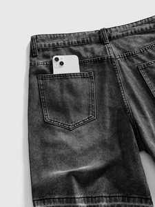 Shorts en jean personnalisés pour hommes et femmes, respirants, décontractés, longueur genou, quatre poches, coton, streetwear - Product Image 2