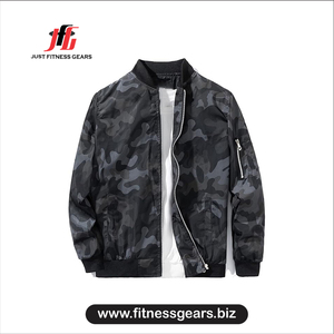 Blouson bomber décontracté bleu clair pour homme, veste bomber coupe-vent pour l'automne, fermeture éclair, veste pour homme - Product Image 2
