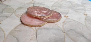 Natural Purple Agate Slices Luxury Eco-Friendly Round Handmade <b>Placemat</b> From India Wholesale - Product Image 5