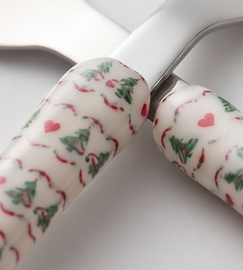 Ensemble de couverts en acier inoxydable à motifs mignons avec couteau, cuillère, fourchette, résistant au lave-vaisselle, idéal pour les fêtes - Product Image 2